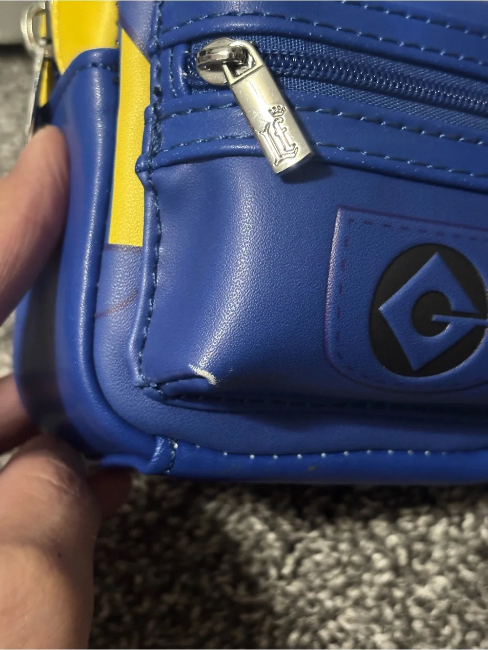 Loungefly Minions Two-Tone Pencil Bag. ** Small defect, see photo**